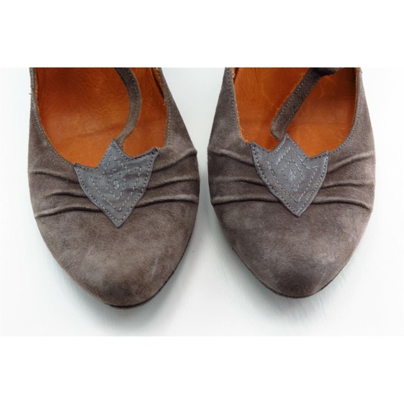 Pied A Terre Size 37.5 M Brown Almond Toe Mary Jane Leather Women - Picture 2 of 8